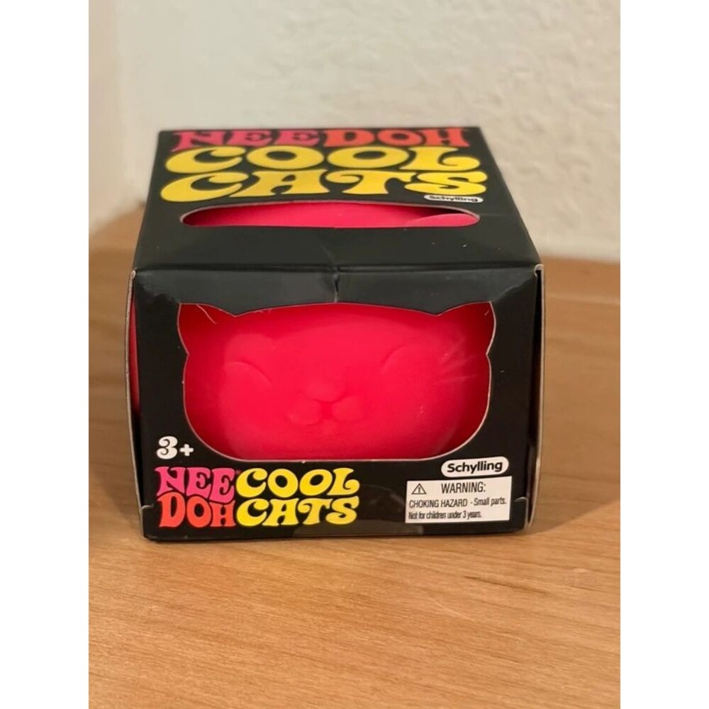 Brand New Schylling NeeDoh Cool Cats Squishy Fidget Toy (Hot Pink)